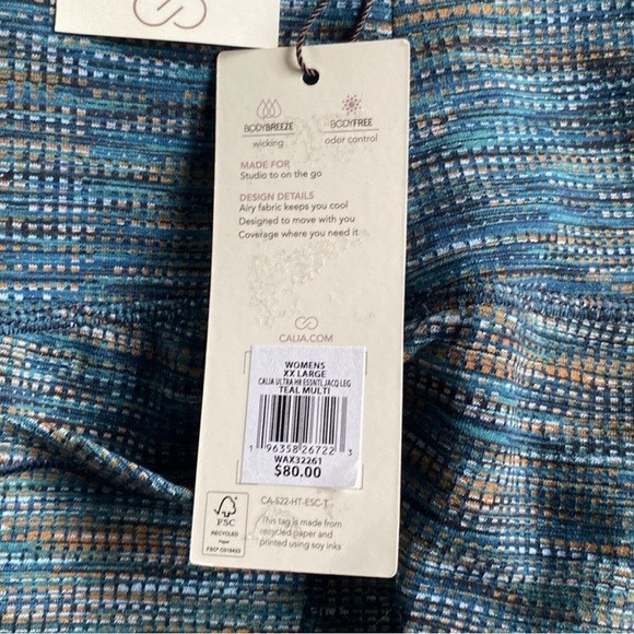 CALIA Essential Collection Ultra High Rise 7/8 Leggings- Women’s XXL - Picture 7 of 9